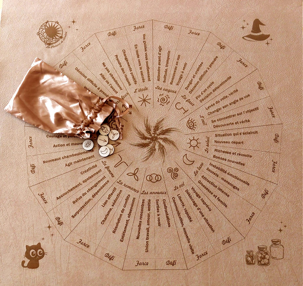 LumiNatEnjoy Plateau Runes deSorcières tissu LumiNatEnjoy Plateau Runes deSorcieres tissu